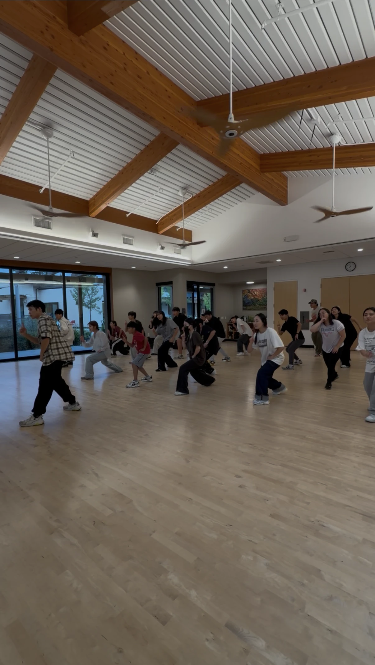 Full group dancing