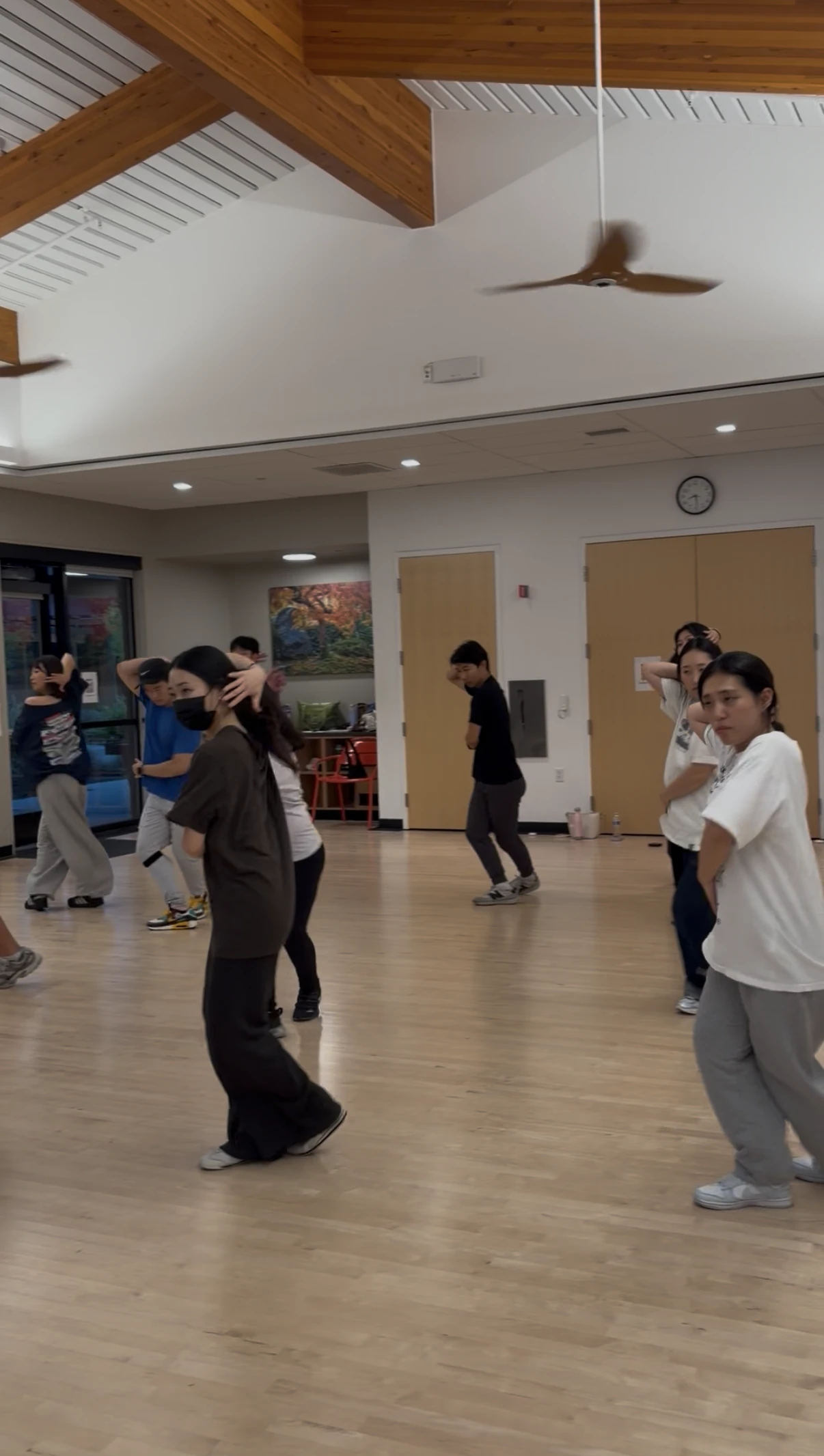 Students dancing